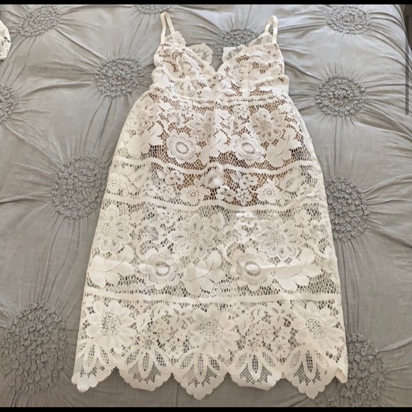 For Love and Lemons white bridal lace dress - Picture 4 of 5